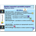 SW18.jpg<>Slika 117. MS Office - splošno-namenska uporabniška programska oprema  v integrirani obliki